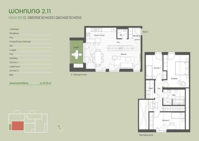 Außergewöhnliche Maisonettewohnung - Neubau in Wyhl am Kaiserstuhl