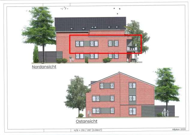 Hochexklusive Obergeschosswohnung in Papenburg Neubau mit KFW 40 plus EE Standard