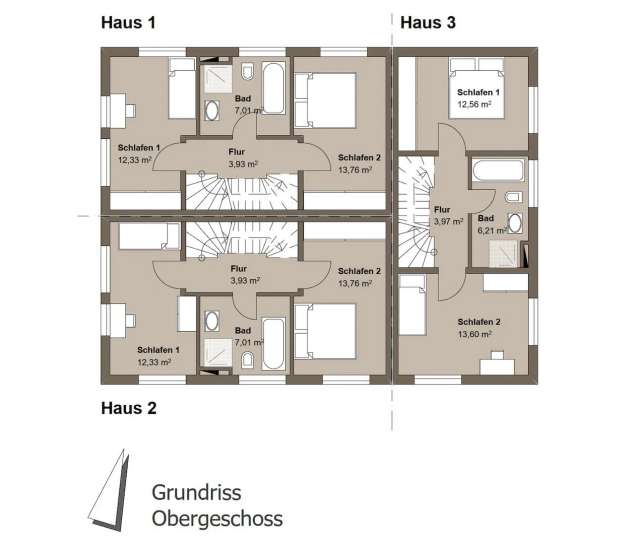 +++ 3 moderne Stadthäuser auf 647 m² Grundstück in Top-Lage nähe U-Bahn +++