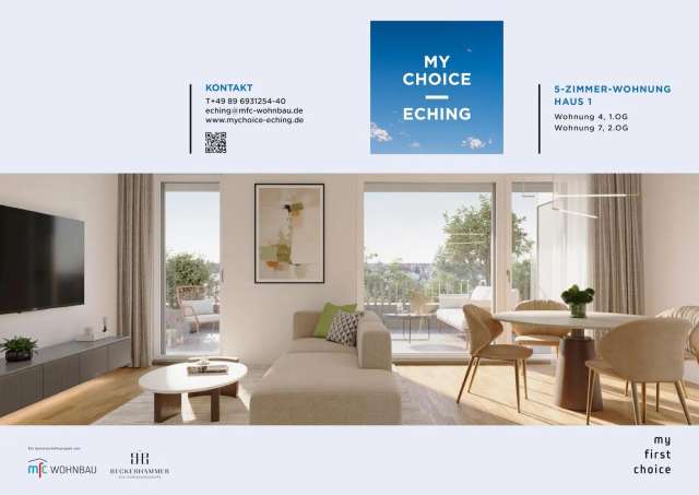 MY CHOICE Eching - Hochwertige 5-Zimmer-Wohnung mit Balkon und Süd-Ost-Ausrichtung