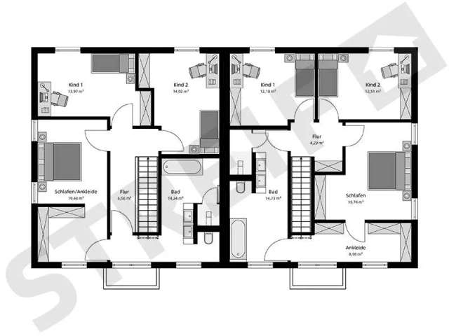 Doppelhaus Schulzendorf - Individuell Planbar - FastFertigPlus - KFW55 Standard