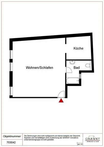 Solide und zuverlässig vermietete 1,5-Zimmer-Wohnung in zentraler Ortslage von Offenau zu verkaufen!