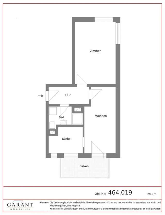 2 Zimmer-Erdgeschoss-Wohnung  in ruhig gelegener Seitenstraße in Leuben zu verkaufen!