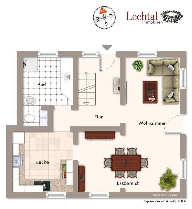 Doppelhaushälfte mit zusätzlichem Ferienhaus und schönem großem Garten