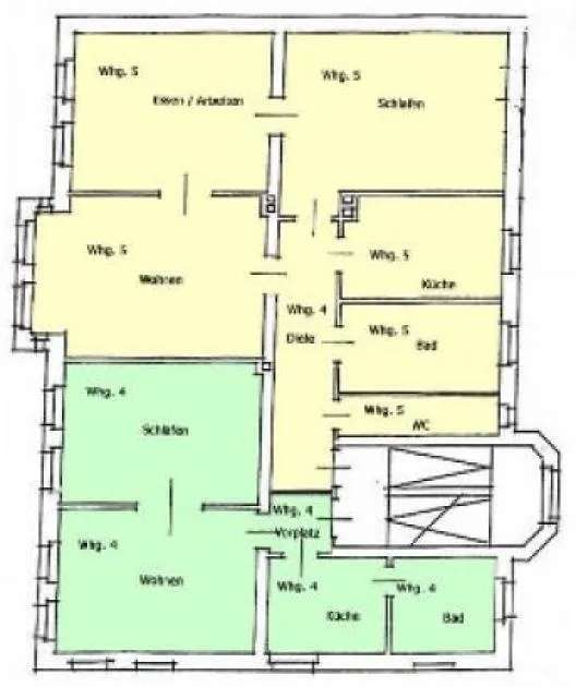 2-Zimmer-Wohnung im 2. OG eines Hauses mit teilweise (Update)