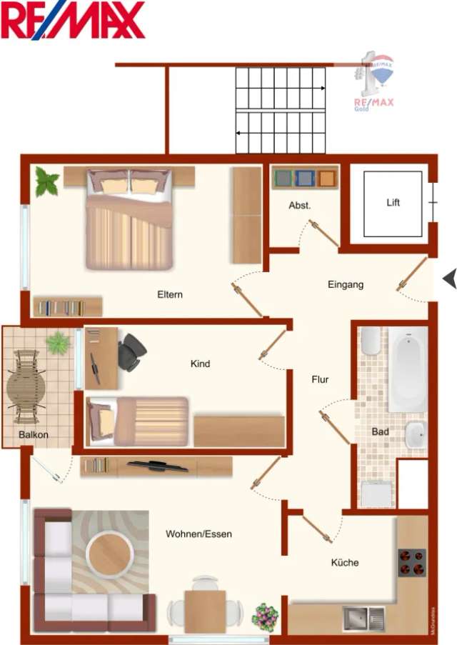 3 Zimmer Wohnung mit Balkon und Stellplatz in Crailsheim Altenmünster