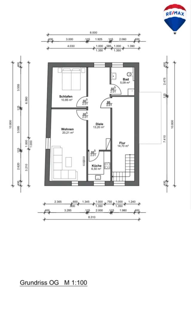 Großes Ein- bis Zweifamilienhaus mit Garage - 150 m² Wohnfläche