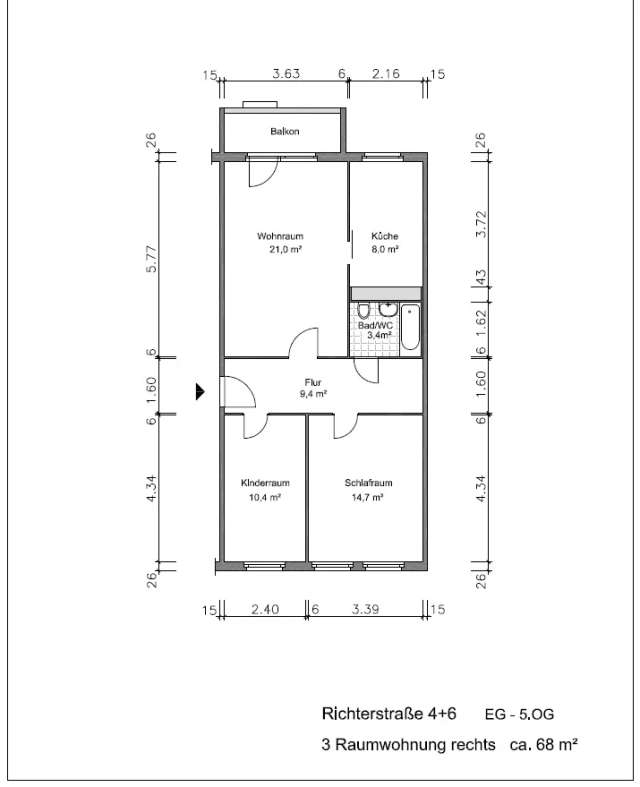 Ab 01.12.2024 zu haben. Hier sanieren wir eine 3-Raum-Wohnung in der Innenstadt für Sie.