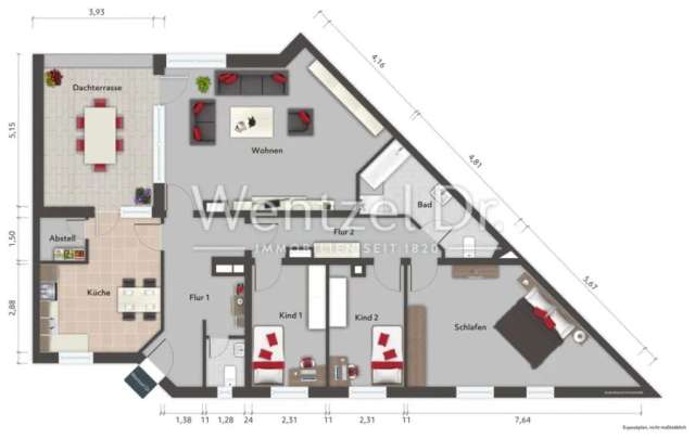 PROVISIONSFREI für Käufer – Endetagenwohnung mit Aufzug und Dachterrasse im Glinder Zentrum