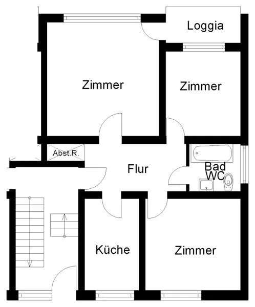 Renovierte Wohnung im Obergeschoss - Modernisieren Sie nach Ihren Wünschen