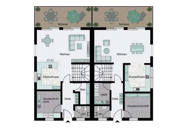 Moderne klimafreundliche Architektur