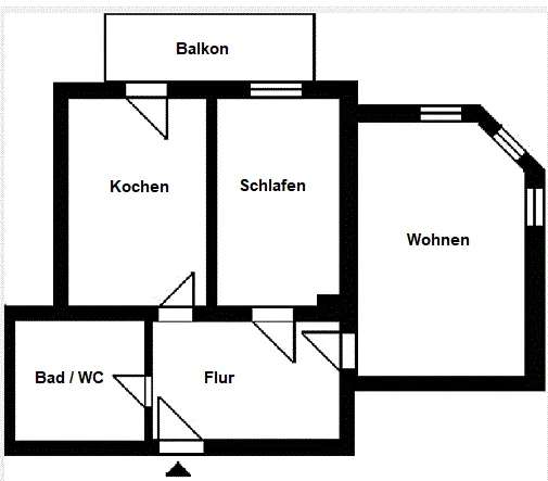 2-Raum-Wohnung in Dohna
Goethestr. 5