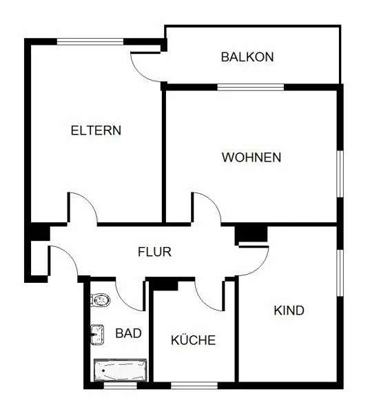 3 Zimmer Wohnung in ruhigem Mehrfamilienhaus mit moderner Ausstattung