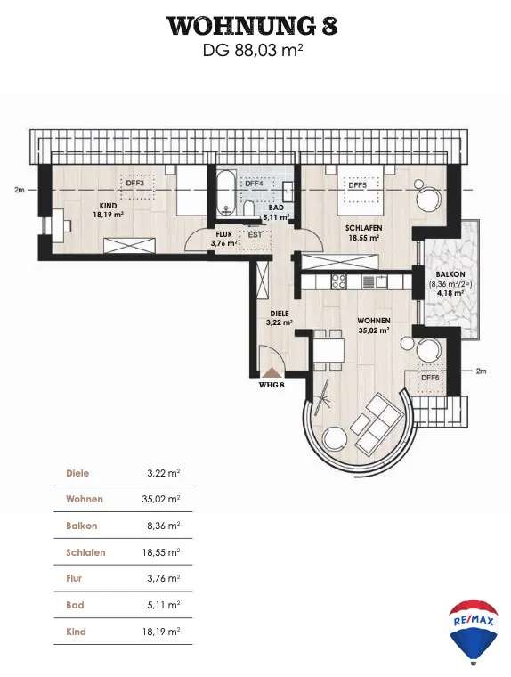 DG W8 Dachgeschosswohnung Mistelbach 3 Zimmer Garage Pelletheizung